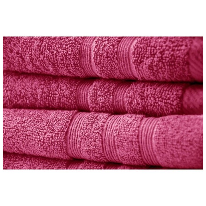 TODAY Lot de 10 Serviettes de toilette Jus de myrtille - 100% Coton -