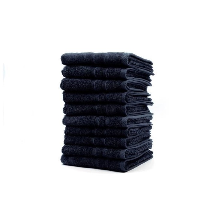 TODAY Lot de 10 Serviettes de toilette Ciel d'orage - 50 x 100 cm - 10