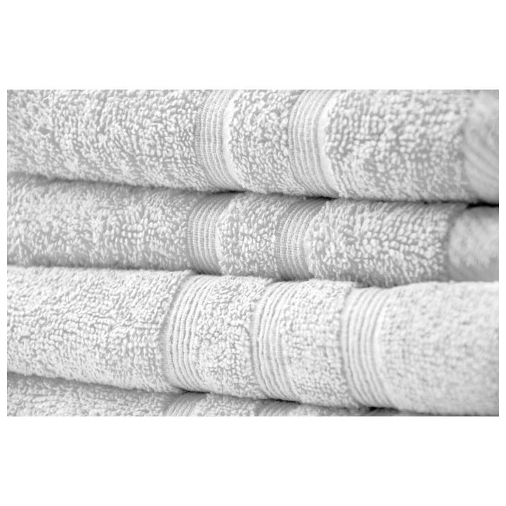 TODAY Lot de 5 Draps de bain Chantilly - 70 x 130 cm - 100% coton TODA