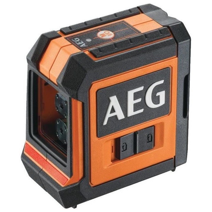 AEG Mesure laser CLR215-B, portée 15 m, laser rouge, 2 lignes, avec 1