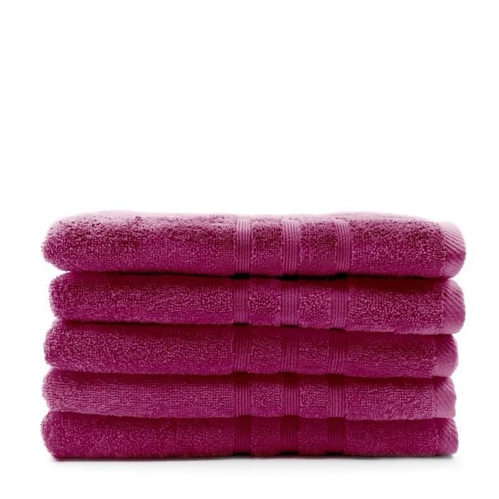 TODAY Lot de 5 Draps de bain Jus de myrtille - 70 x 130 cm - 100% coto