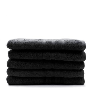 TODAY Lot de 5 Draps de bain Réglisse - 70 x 130 cm - 100% coton TODA