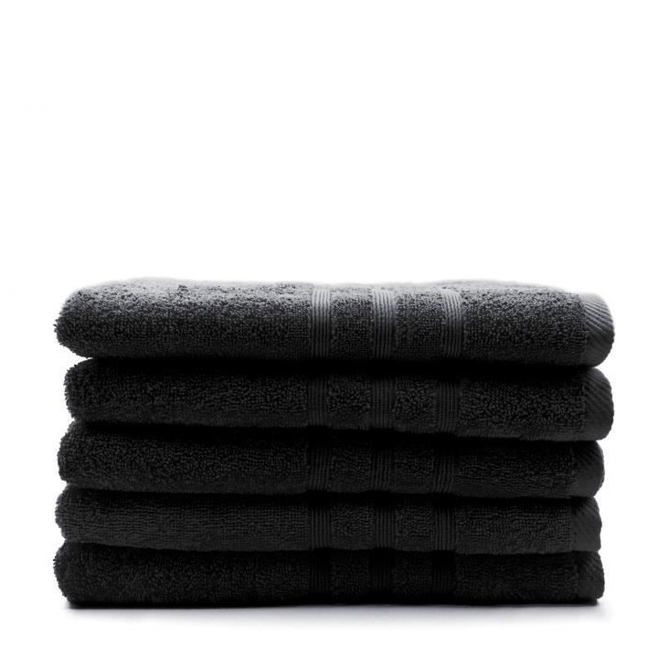 TODAY Lot de 5 Draps de bain Réglisse - 70 x 130 cm - 100% coton TODA