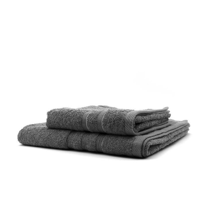 TODAY Lot de 1 Serviette de bain 50 x 100 cm + 1 Drap de bain 70 x 130