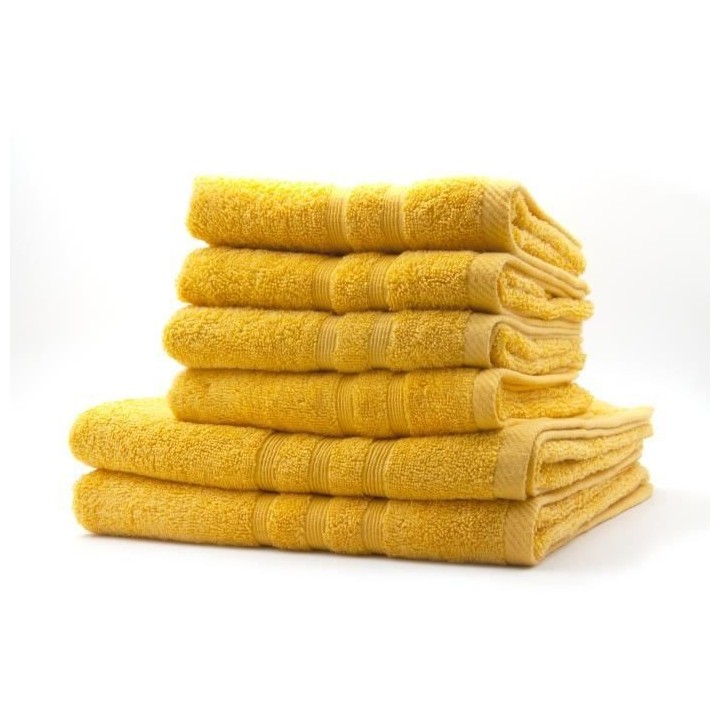 TODAY Lot de 4 Serviettes de bain 50 x 100 cm + 2 Draps de bain 70 x 1