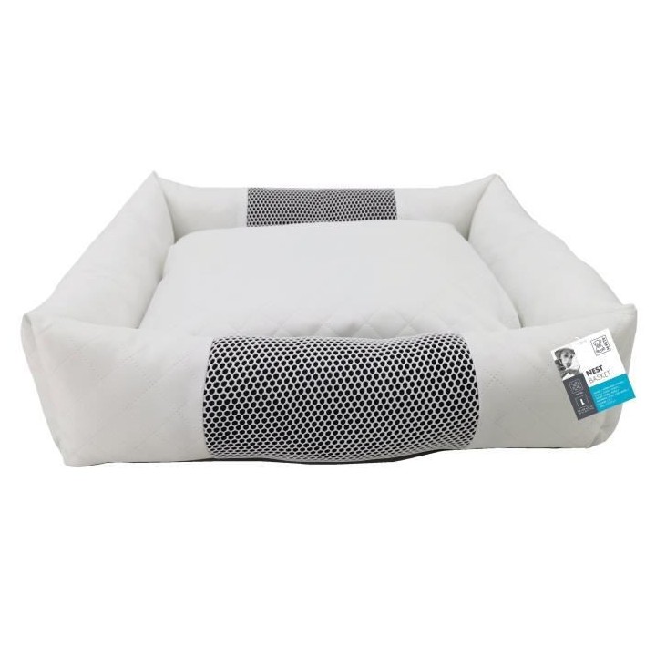 M PETS NEST - Paniere pour chien et chat - Taille L - Bleu et blanc