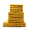 TODAY Lot de 4 Serviettes de bain 30 x 50 cm + 4 Serviettes de bain 50 x 100 cm + 2 Draps de bain 70 x 130 cm Safran - 100% coto