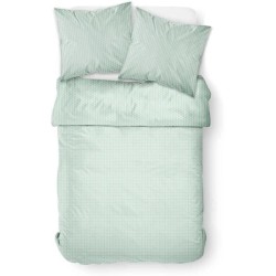 TODAY Parure de lit Scandi - 1 housse de couette 240 x 260 cm + 2 Taies d'Oreiller 63 x 63 cm - 100% Coton 57 Fils - Vert TODAY