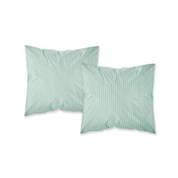 TODAY Parure de lit Scandi - 1 housse de couette 240 x 260 cm + 2 Taies d'Oreiller 63 x 63 cm - 100% Coton 57 Fils - Vert TODAY