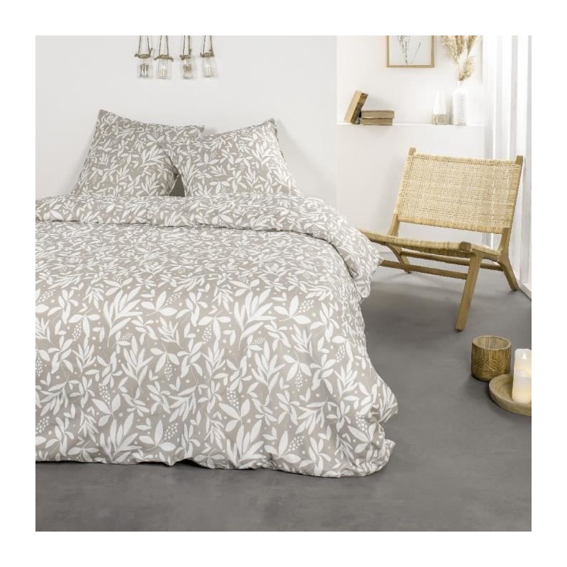 Parure de lit Sunshine - 2 personnes - 260 x 240 cm - 100% coton - Geige Motif Floral - TODAY