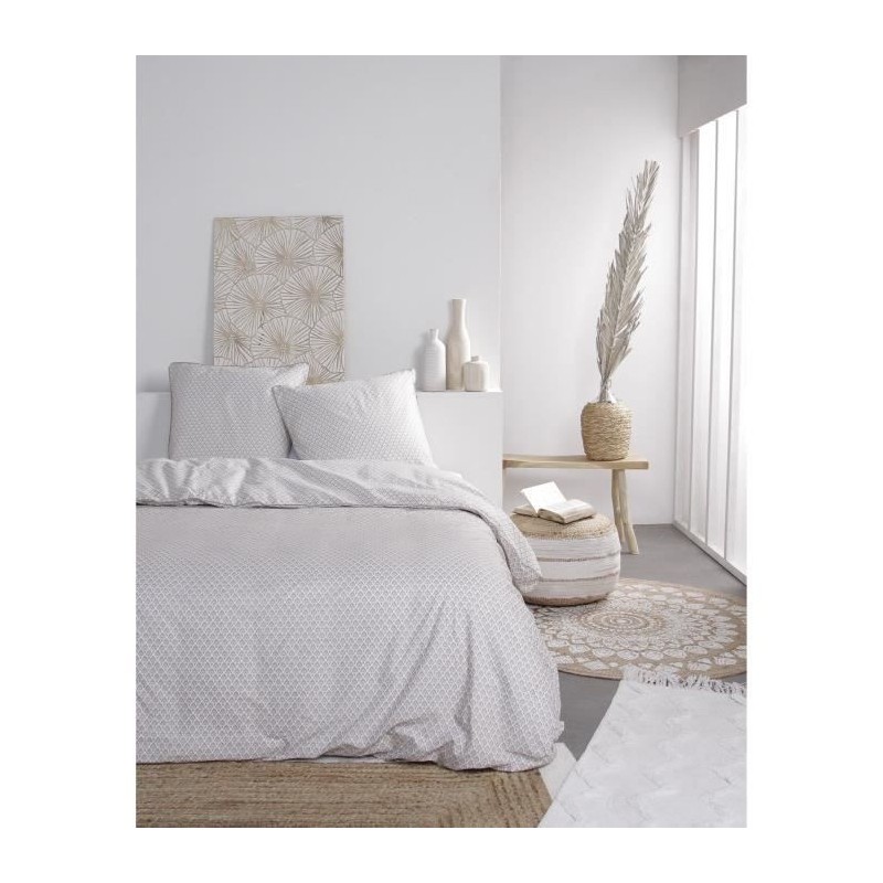 TODAY Parure de lit 2 personnes Slow Life - 220 x 240 cm - 100% Coton - Karma