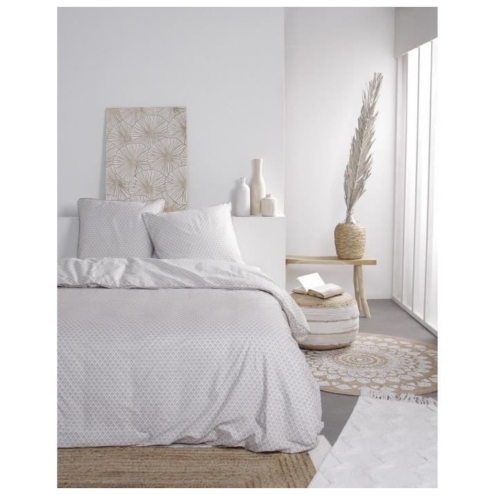 TODAY Slow Life Parure de lit 2 personnes - 240 x 260 cm - 100% Coton