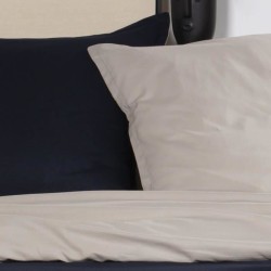 TODAY Jules Parure de lit - Coton - 2 personnes - 220 x 240 cm - Bicolore Bleu et Beige