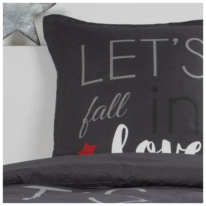 TODAY Love - Parure de lit - Coton - 1 personne - 140 x 200 cm - Impri