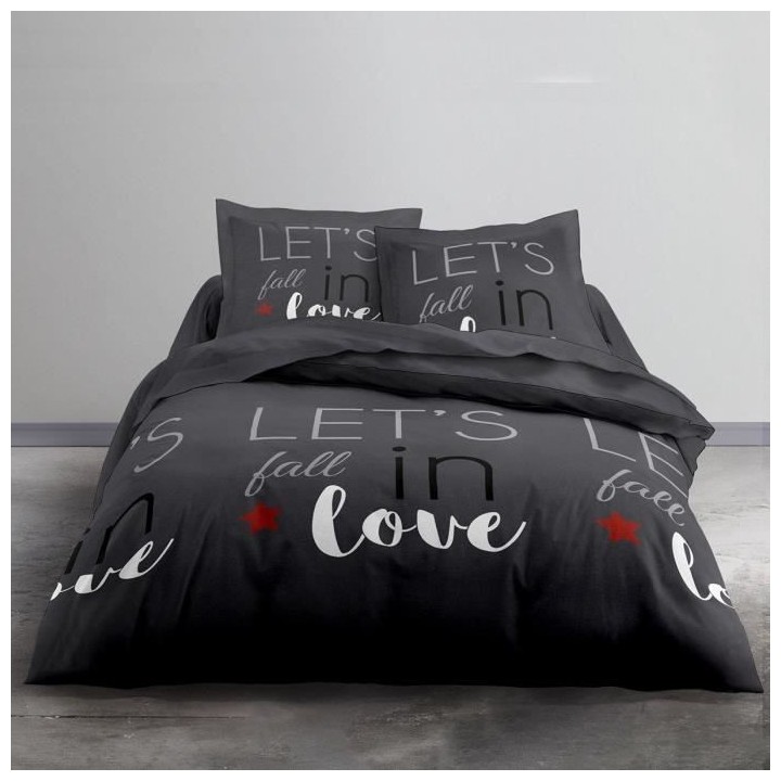 TODAY Love - Parure de lit - Coton - 1 personne - 140 x 200 cm - Impri