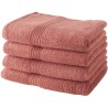 TODAY Lot de 4 Serviettes de Bain 100% coton - 50x100 cm - Terracotta