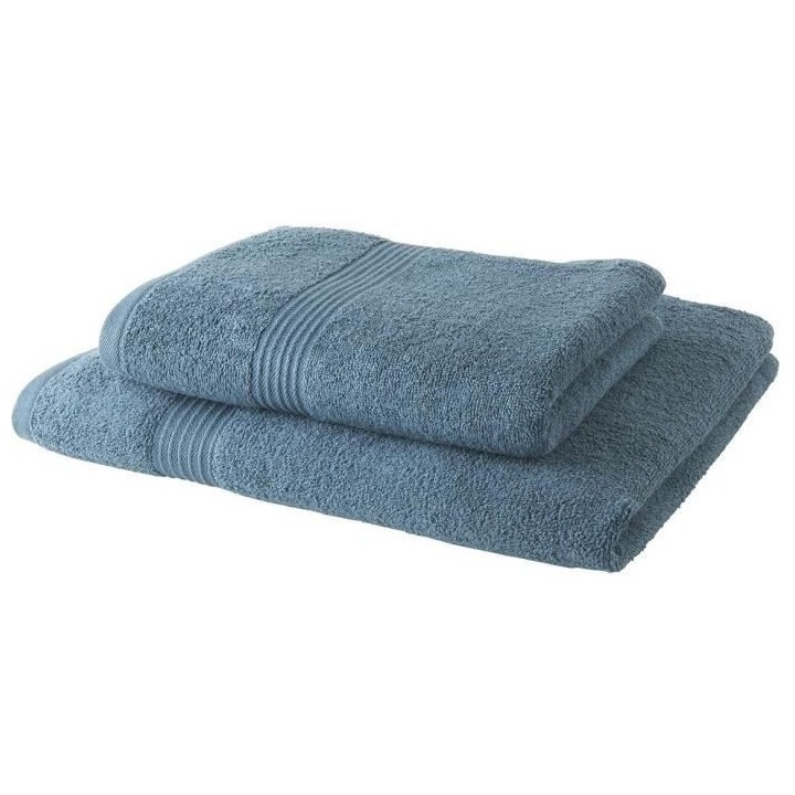 TODAY Lot de 1 Drap de Bain 100% coton 70x30 cm + 1 Serviette de Bain