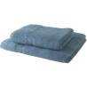 TODAY Lot de 1 Drap de Bain 100% coton 70x30 cm + 1 Serviette de Bain 50x100 cm - Paon