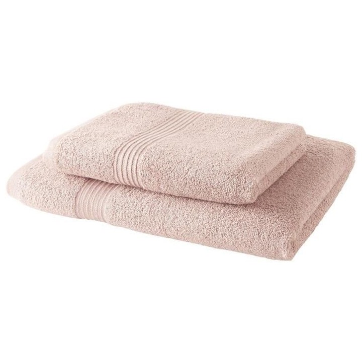 TODAY Lot de 1 Drap de Bain 100% coton 70x30 cm + 1 Serviette de Bain