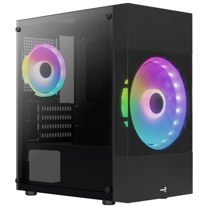 AEROCOOL Atomic Lite G Noir (V2) - Boitier sans alimentation - Mini to