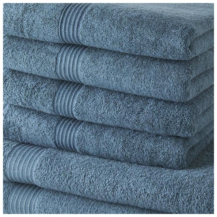 TODAY Lot de 4 Serviettes de Bain 50x100 cm + 2 Draps de Bain 70x130 c