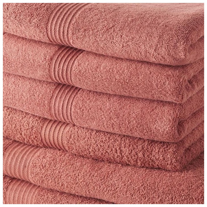 TODAY Lot de 4 Serviettes de Bain 50x100 cm + 2 Draps de Bain 70x130 c