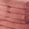 TODAY Lot de 4 Serviettes de Bain 50x100 cm + 2 Draps de Bain 70x130 cm 100% coton Terracotta