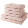 TODAY Lot de 4 Serviettes de Bain 50x100 cm + 2 Draps de Bain 70x130 cm 100% coton Rose de Sables