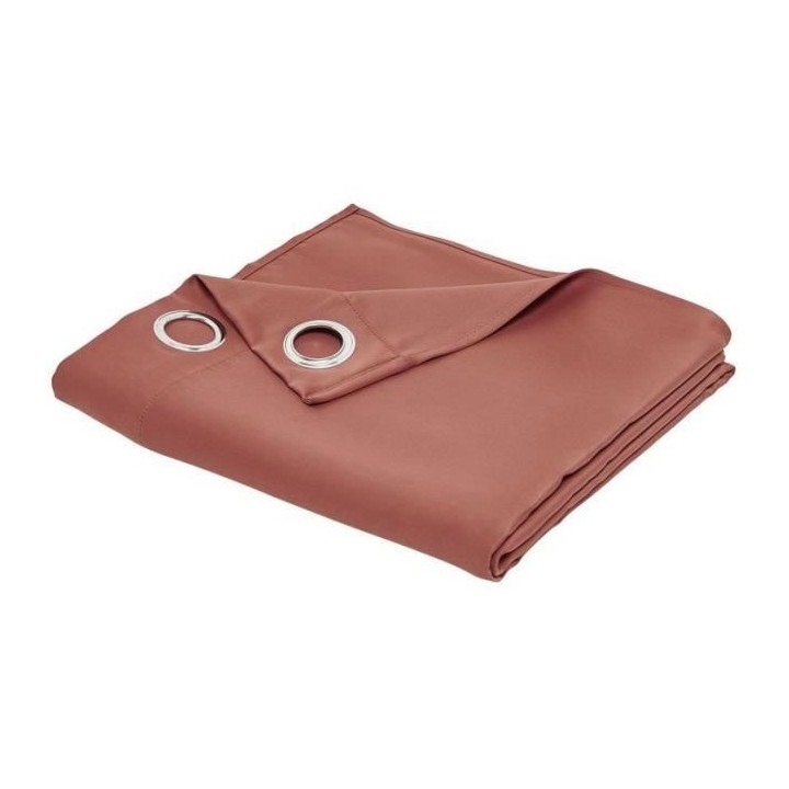 TODAY Lot de 2 rideaux occultants Essential - Terracota - oeillets arg