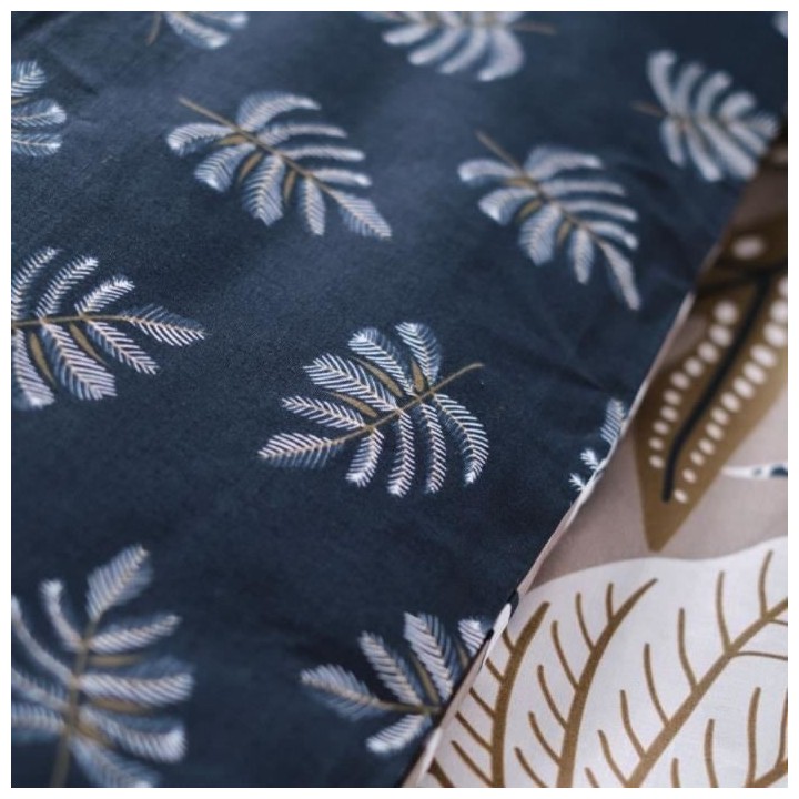 Parure de lit Sunshine - 2 personnes - 220 x 240 cm - 100% coton - Ble