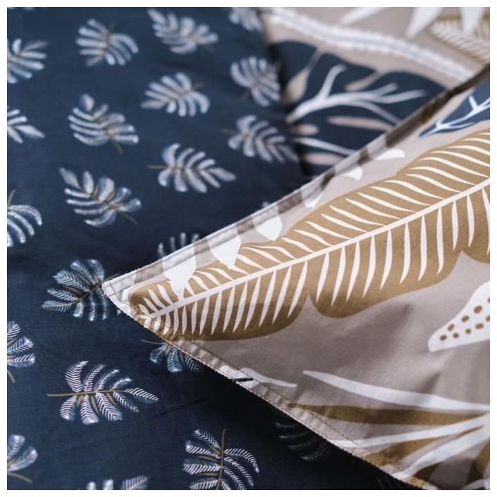 Parure de lit Sunshine - 2 personnes - 220 x 240 cm - 100% coton - Ble