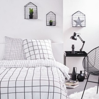 Parure de lit Sunshine - 2 personnes - 220 x 240 cm - 100% coton - Bla