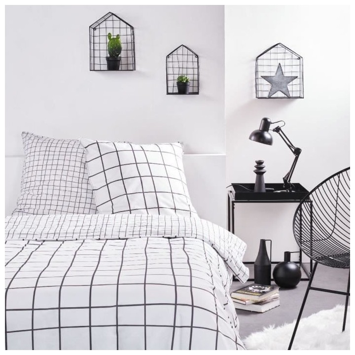 Parure de lit Sunshine - 2 personnes - 220 x 240 cm - 100% coton - Bla