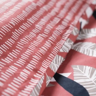 Parure de lit Sunshine - 2 personnes - 240 x 260 cm - 100% coton - Rou