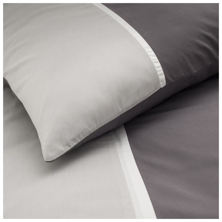 TODAY Parure de lit Gabin - 220 x 240 cm - Percale Gris