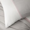 TODAY Parure de lit Gabin - 220 x 240 cm - Percale Gris clair + Drap housse 140 x 190 cm