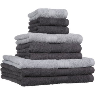 Lot de 9 serviettes de bain ESSENTIAL - 100% Coton - 50 / 90 / 130 cm