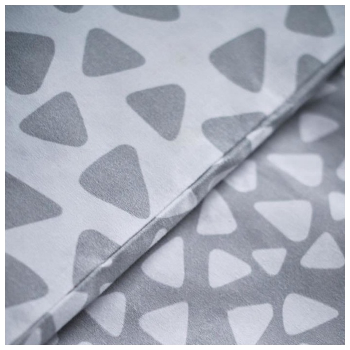 Parure de lit Funny - 1 personne - 140 x 200 cm - 100% coton - Gris Mo