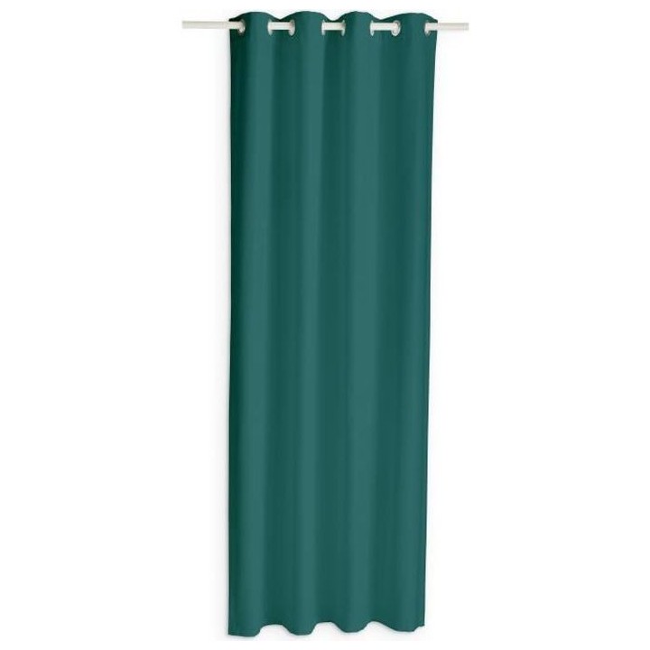 TODAY Rideau occultant a oeillets - 140 x 260 cm - Vert émeraude