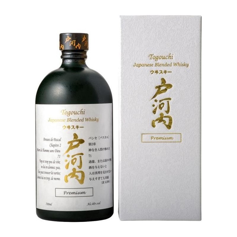 Whisky Togouchi Premium -Blended whisky - Japon - 40%vol - 70cl sous étui