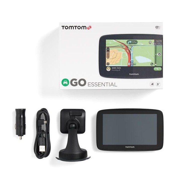 TomTom GO Essential 5'' - GPS auto 5 pouces, cartographie Europe 49, W