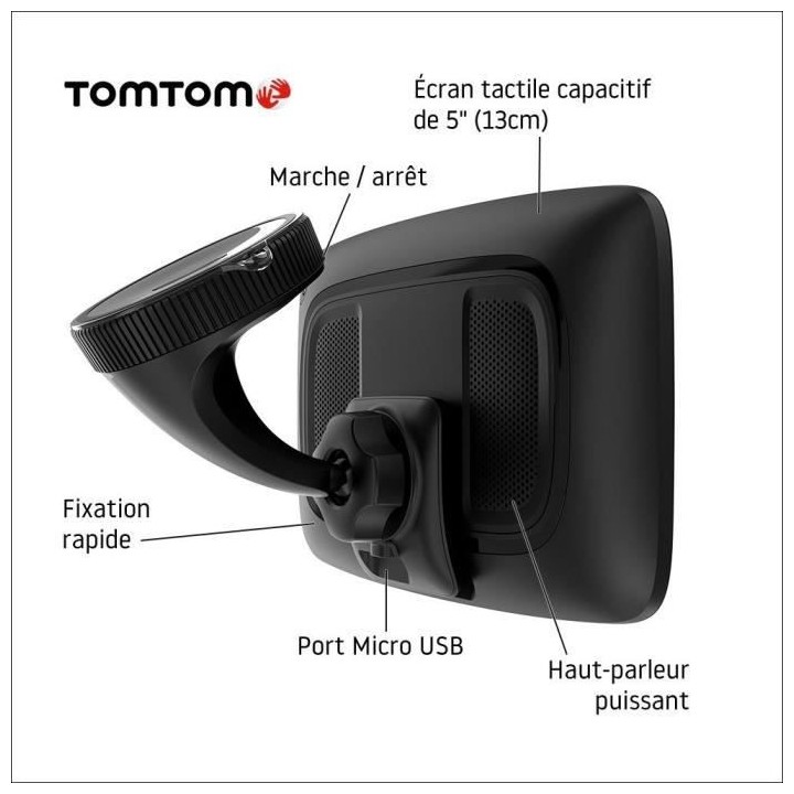 TomTom GPS Poids Lourd GO Expert - Écran Capacitif 5, POI et parcours