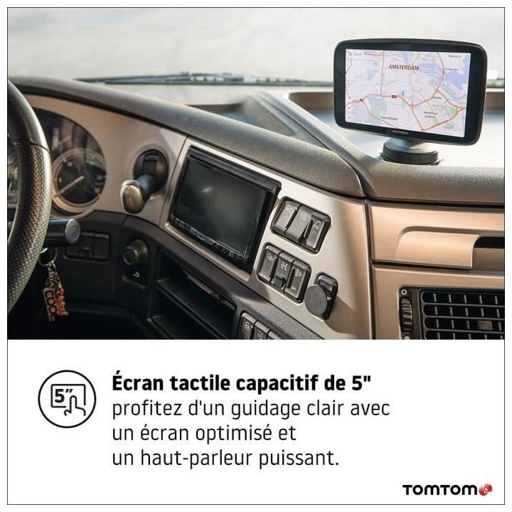 TomTom GPS Poids Lourd GO Expert - Écran Capacitif 5, POI et parcours