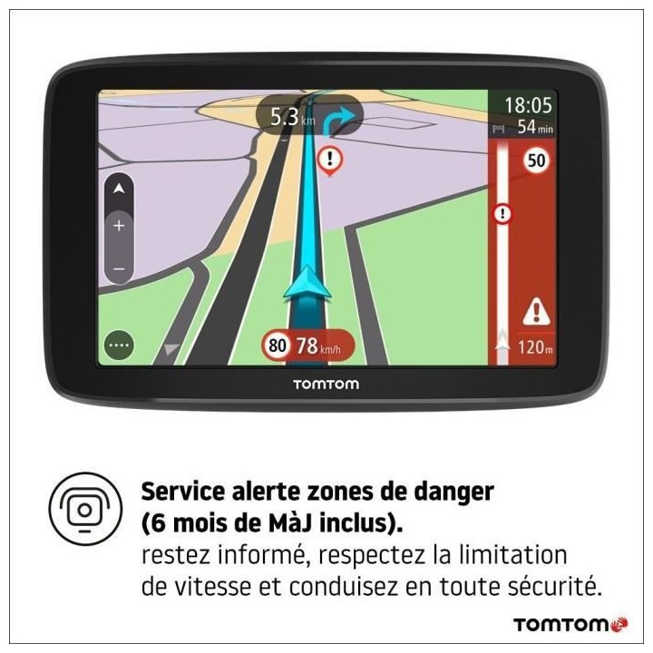 TOM TOM GO Camper Tour - GPS Camping-Car et Caravane - Ecran 6 - Carto