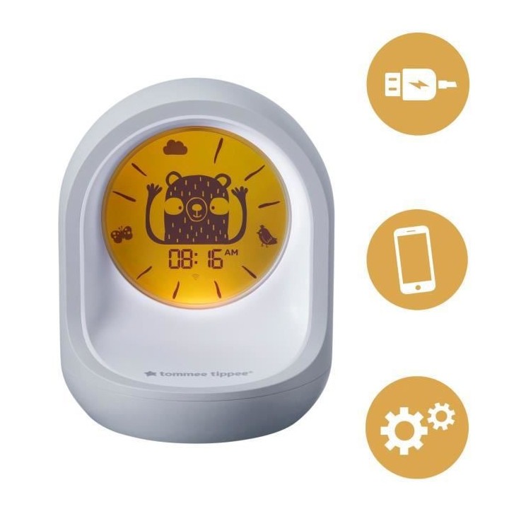 TOMMEE TIPPEE réveil éducatif connecté, aide au sommeil pour les en