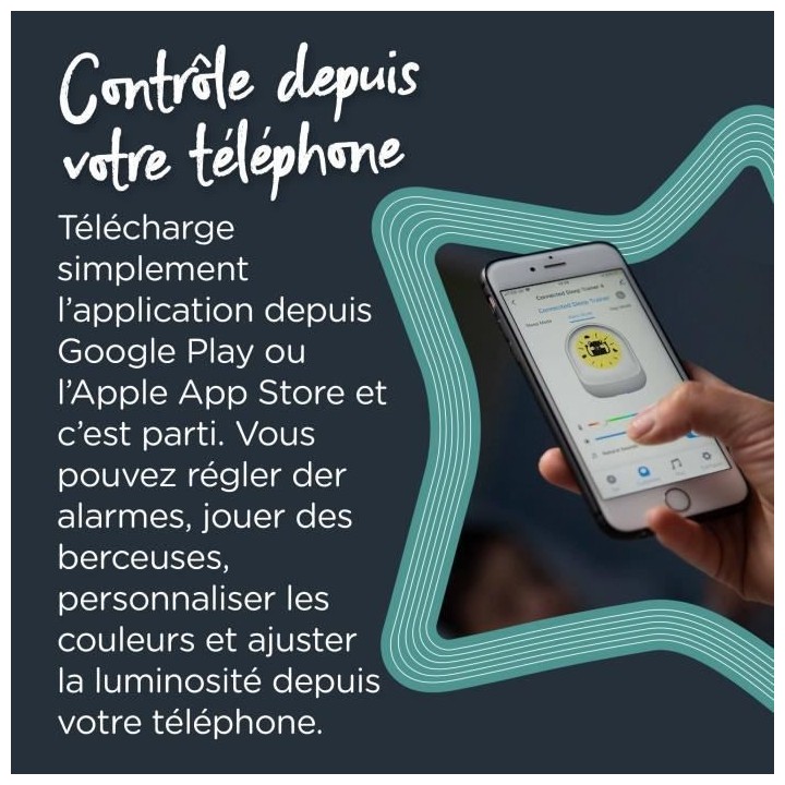 TOMMEE TIPPEE réveil éducatif connecté, aide au sommeil pour les en
