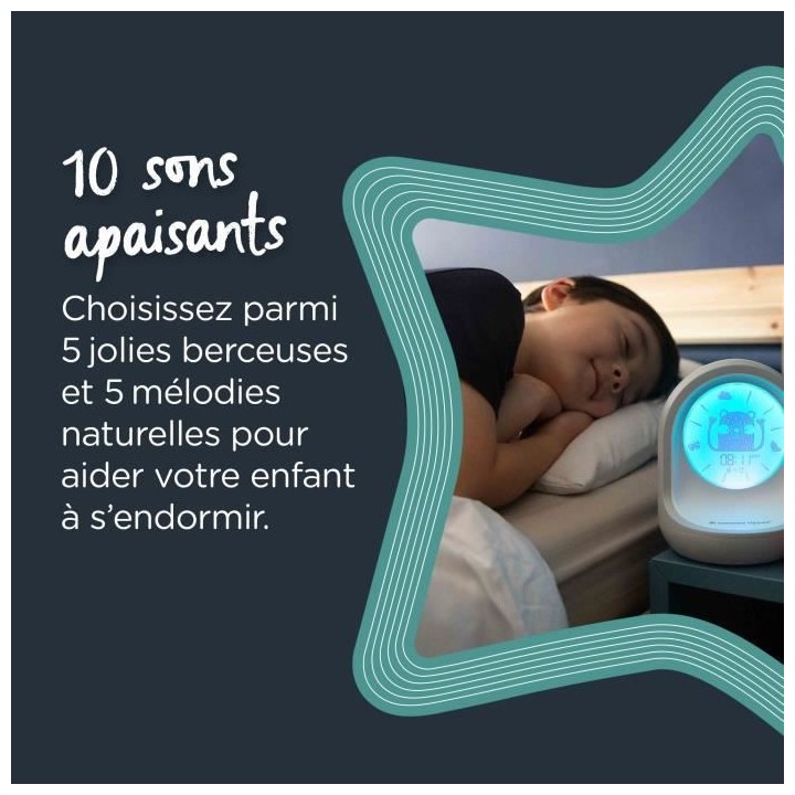 TOMMEE TIPPEE réveil éducatif connecté, aide au sommeil pour les en