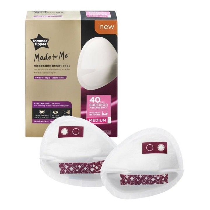 TOMMEE TIPPEE Coussinets d'Allaitement Jetables x40 Taille M
