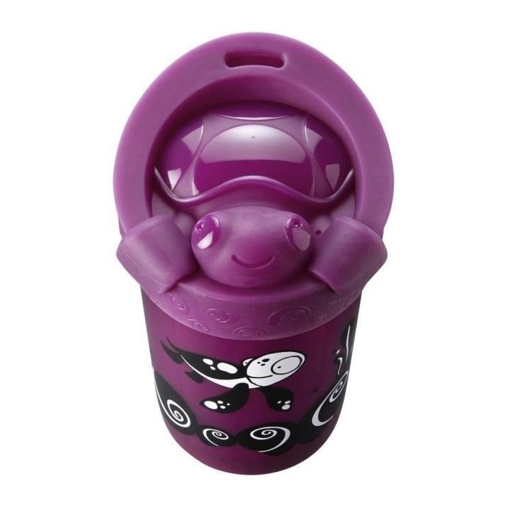 Tommee Tippee Tasse Anti-chute Supercup Couvercle-Déco Violet