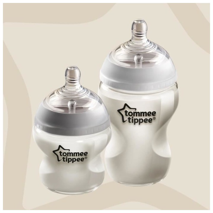 TOMMEE TIPPEE Biberon Kit Naissance en Verre Closer to Nature, vert sa